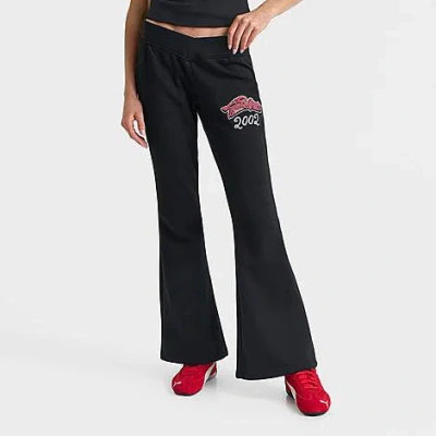True Religion Women's Crystal V-waist Flare Jogger Pants In Black
