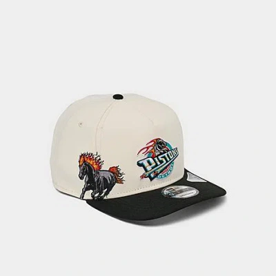 New Era Detroit Pistons Nba Hardwood Classics 9fifty A-frame Snapback Hat In White