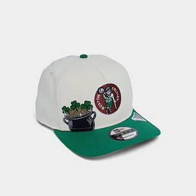 New Era Boston Celtics Nba Hardwood Classics 9fifty A-frame Snapback Hat In White