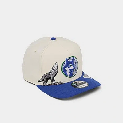 New Era Minnesota Timberwolves Nba Hardwood Classics 9fifty A-frame Snapback Hat In White