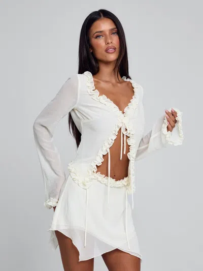 Outcast Mae Mini Skirt Ivory