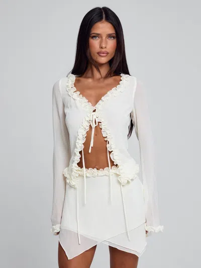 Outcast Mae Mini Skirt Ivory