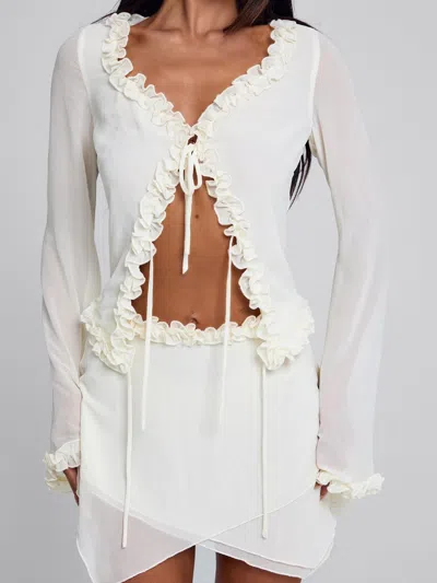 Outcast Mae Mini Skirt Ivory