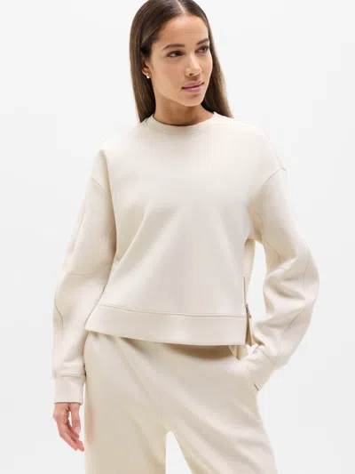 Athleta Form Knit Crew Sweatshirt In Neutral