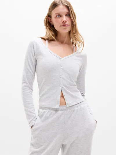 Athleta Sunday Rib Cardigan In Gray