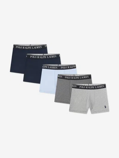 Ralph Lauren Kids' Assorted 5 Pack Cotton Blend Boxer Briefs In Multi