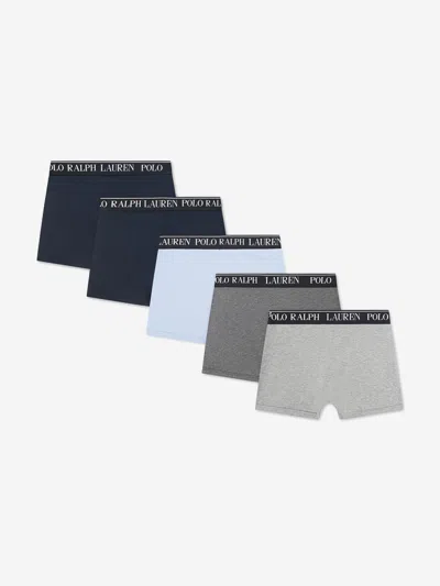 Ralph Lauren Kids' Assorted 5 Pack Cotton Blend Boxer Briefs In Multi
