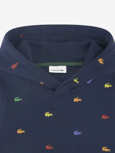 Lacoste Boys Allover Croc Tracksuit In Blue