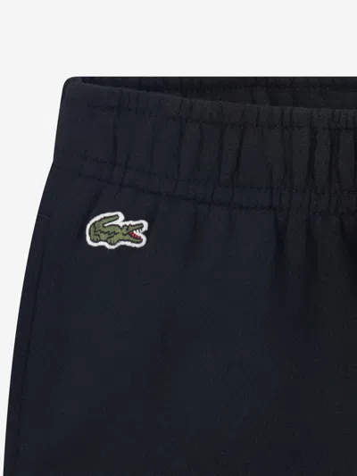 Lacoste Boys Soft Branding Tracksuit In Black