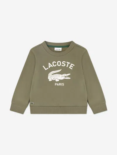 Lacoste Boys Soft Branding Tracksuit In Gray