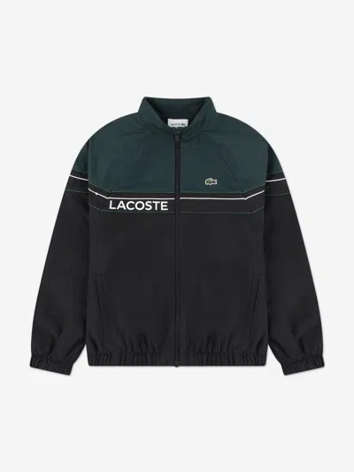 Lacoste Boys Colourblock Tracksuit In Black