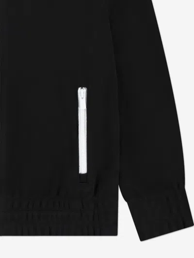 Lacoste Boys Contrast Seam Track Jacket In Black