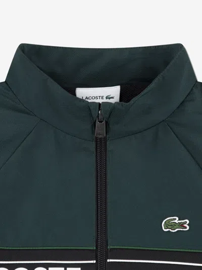 Lacoste Boys Colourblock Tracksuit In Black