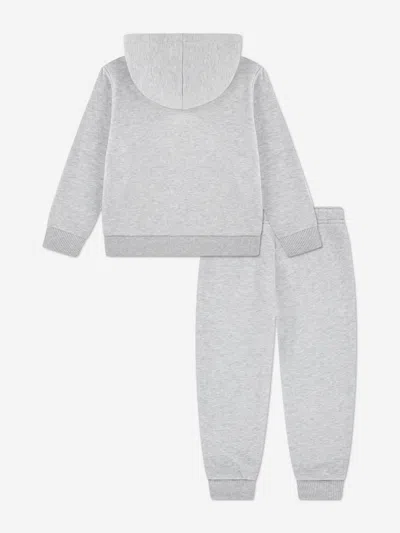 Lacoste Boys Logo Tracksuit In Gray
