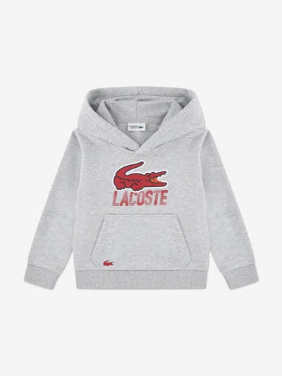 Lacoste Boys Logo Tracksuit In Gray