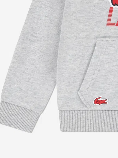 Lacoste Boys Logo Tracksuit In Gray