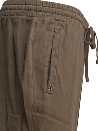 Altum Drawstring Side-panel Trousers In Green