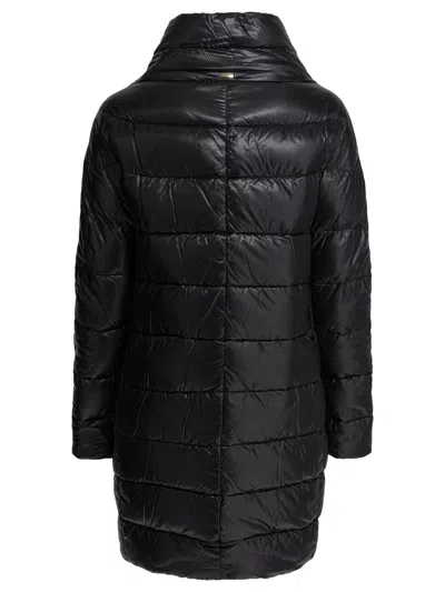 Herno "dora" Long Down Jacket In Black
