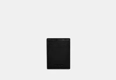Coach Outlet Money Clip Card Case In Black