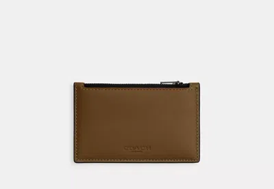 Coach Outlet Zip Card Case In Green