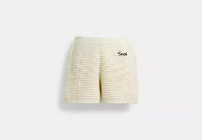 Coach Outlet Knit Shorts In White