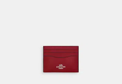 Coach Outlet Slim Id Card Case In Red