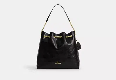 Coach Outlet Evelyn Large Shoulder Bag With Quilting In Black