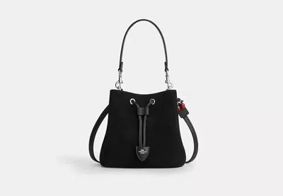 Coach Outlet Rowan Bucket Bag With Cherry Charm In Black