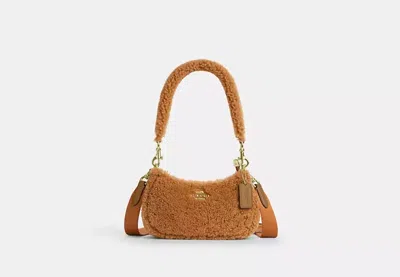 Coach Outlet Teri Mini Crossbody Bag In Shearling In Brown