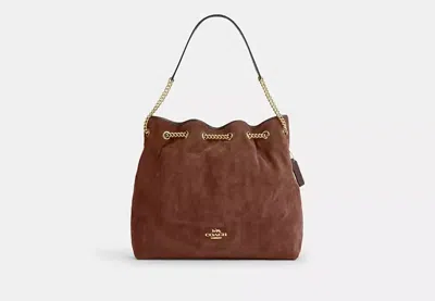 Coach Outlet Evelyn Large Shoulder Bag With Quilting In Brown