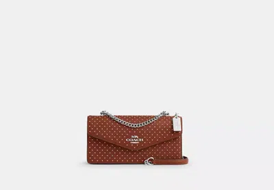 Coach Outlet Klare Envelope Crossbody Bag With Rivets In Brown