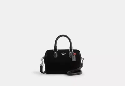 Coach Outlet Mini Rowan Crossbody Bag With Cherry Charm In Black