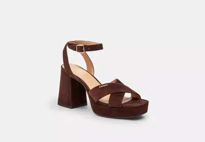 Coach Outlet Block Heel Sandal In Brown