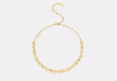 Coach Outlet Heart Choker Necklace In Gold