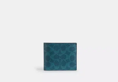 Coach Outlet 3-in-1 Wallet In Signature Canvas In Blue