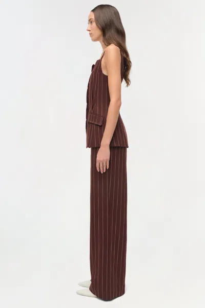 Simkhai Striped-pattern Top In Burgundy