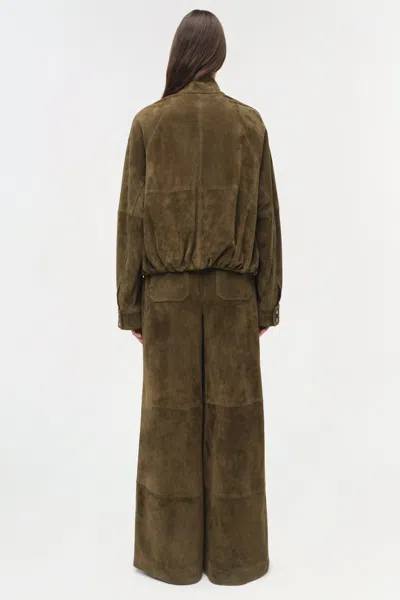 Simkhai Women's Albie Suede Pant In Ivy In Green