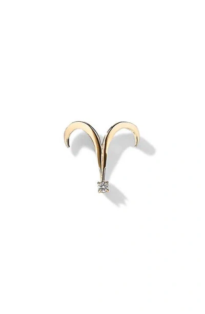 Lana 14k Gold Half Pair Solo Zodiac Stud Earring In Gold