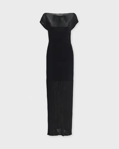 Dagmar Dress Contrast Knit In Black