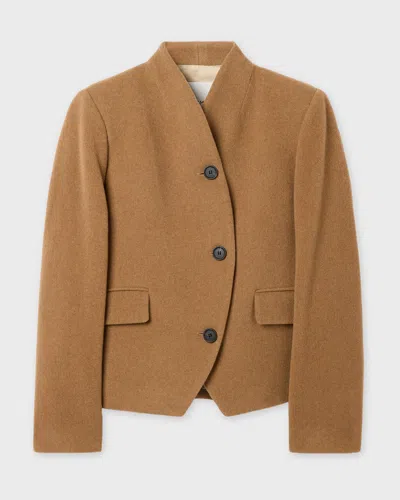 Dagmar Jacket Short Curved In Brown