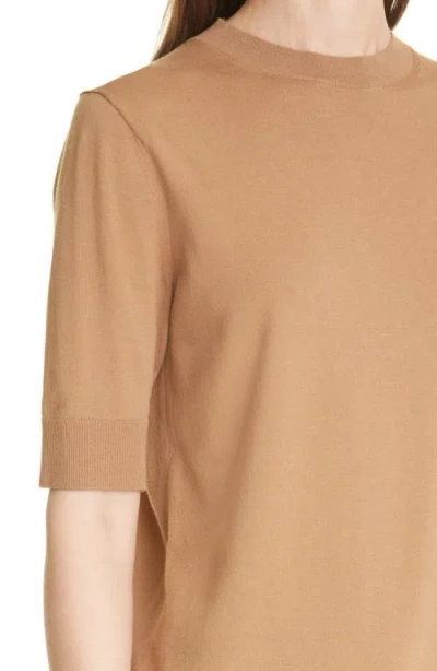 Lafayette 148 New York Knit Crepe Top In Brown
