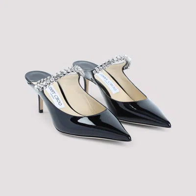 Jimmy Choo Bing 65 Patent Mules In Black