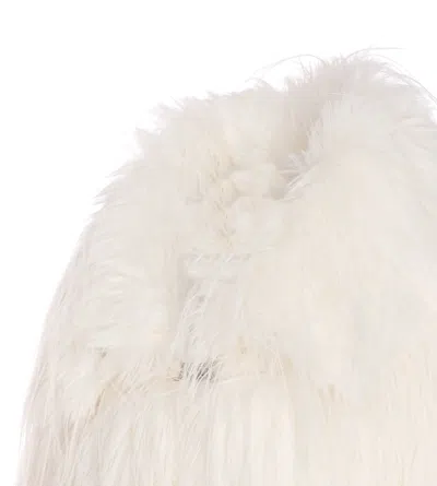 Pinko Amparo Faux Fur Jacket In Neutral