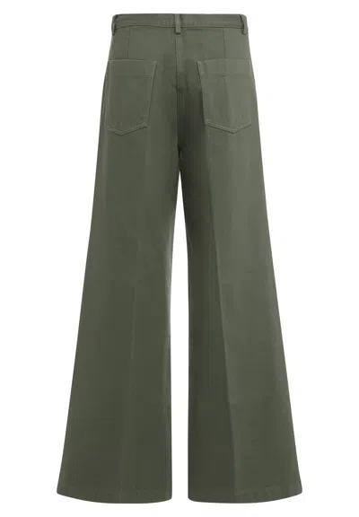 Aspesi High-waisted Casual Pants In Green