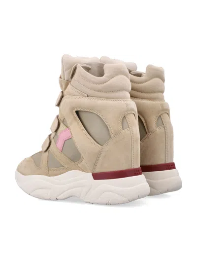 Isabel Marant High Top Sneakers Panel Detailing Contrast Sole In Brown