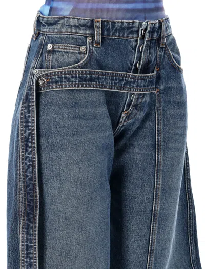 Jean Paul Gaultier Relaxed-fit Low-rise Jeans With Unique Side Zipper In Blue
