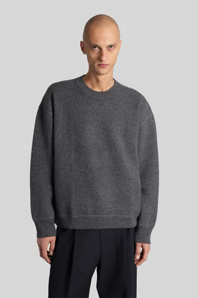 Studio Nicholson Moray Sn-1494 Knitwear In Grey Cashmere In Gray