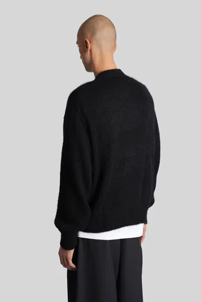 Studio Nicholson Trey Sn-1498 Cardigan In Black Polyamide In Black