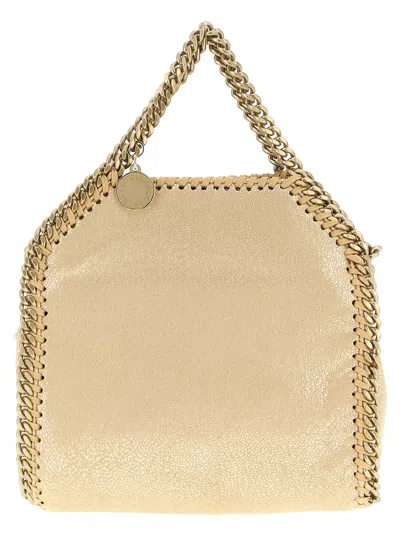 Stella Mccartney Falabella Tiny Crossbody Bags Gold In Nude