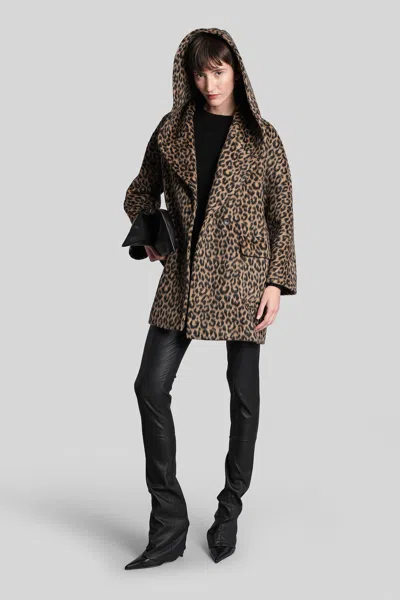 Tagliatore Leopard Printed Jilly Coat In Brown